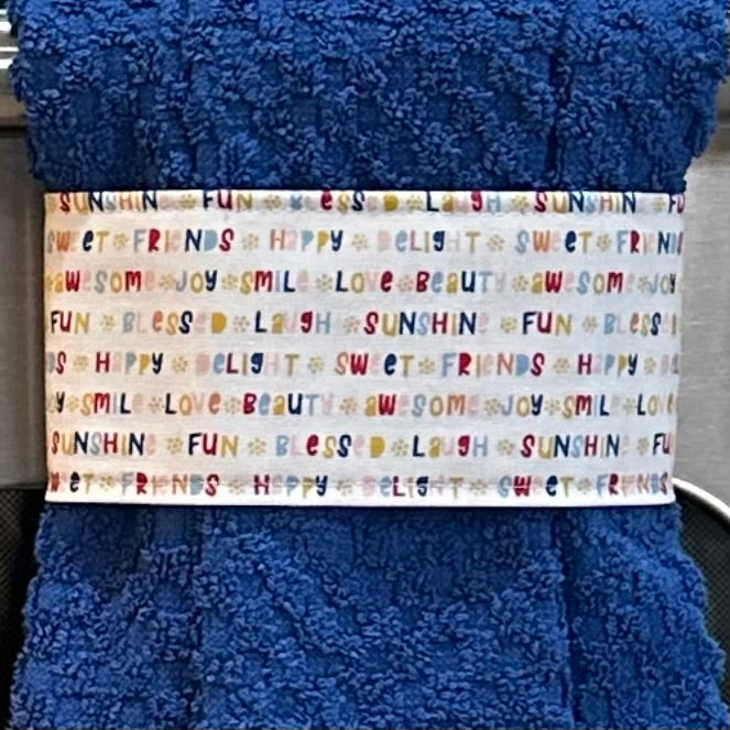 Hanging tea towel - summer words